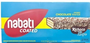 BÁNH XỐP phủ chocolate dừa Nabati Indonesia 168gr/12 gói 