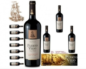 Rượu vang CHILE  PUERTO  VIEJO  750 ML  (  14%  VOL )  